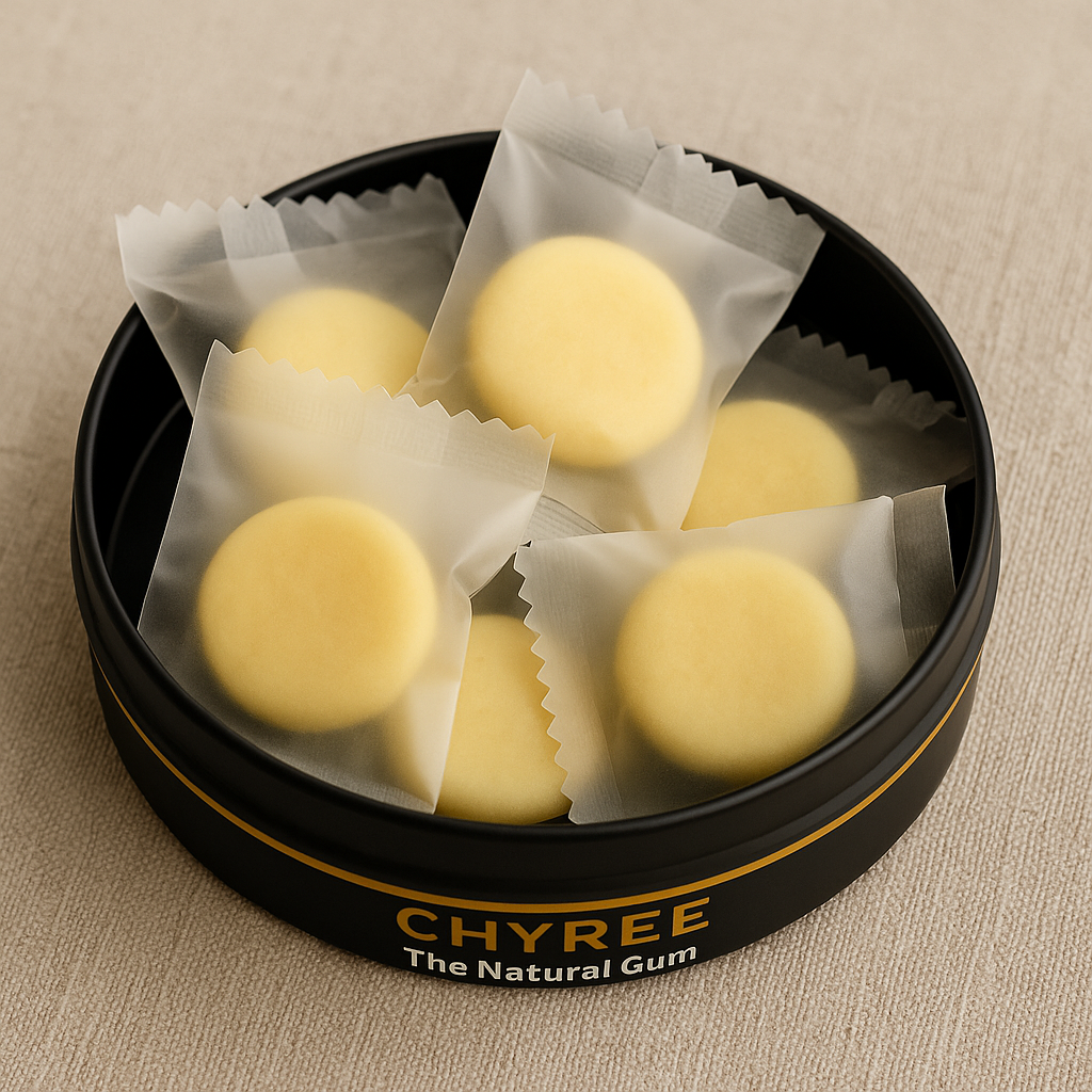 Chyree natural resin gum tin UK biodegradable focus gum